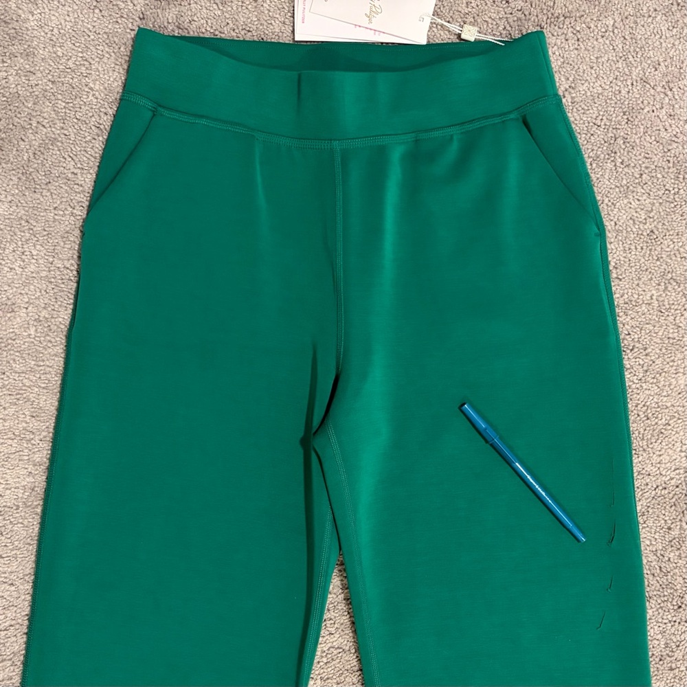 🌿 Lilly Pulitzer UPF 50+ 30.5" Alwyn High Rise Pant, Fiddle Leaf Green, FLAWED - Picture 7 of 16